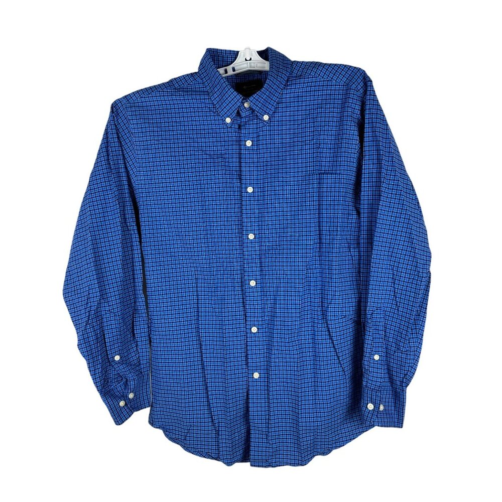 Member's Mark Stretch Oxford Shirt L Blue Cotton/Polyester/Spandex